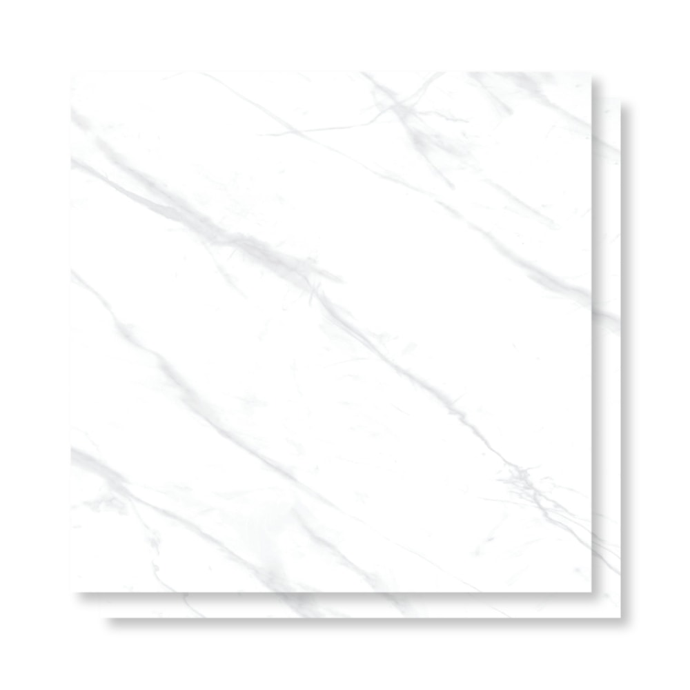 Porcelanato Polido Delta 90x90cm Raggi Off White Retificado - 3153