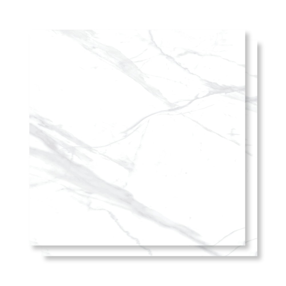 Porcelanato Polido Delta 90x90cm Raggi Off White Retificado - 3153