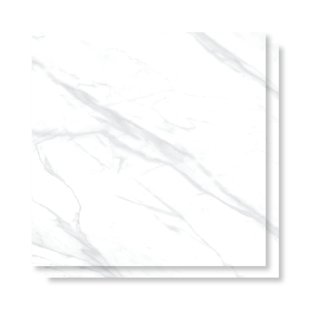 Porcelanato Polido Delta 90x90cm Raggi Off White Retificado - 3153