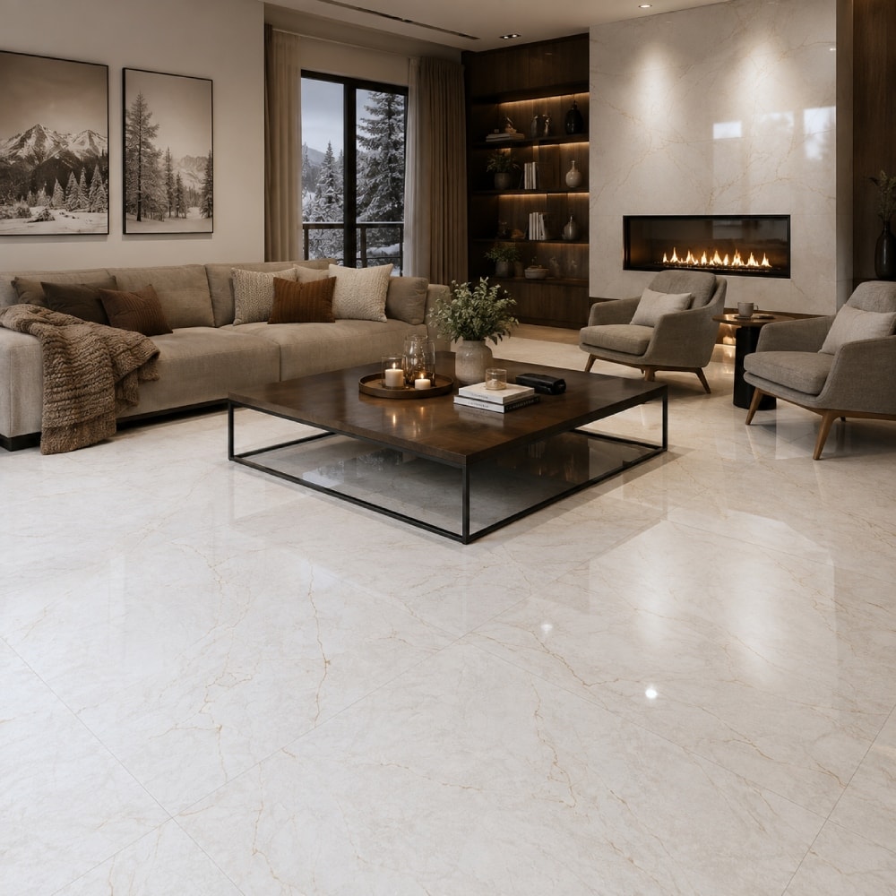 Porcelanato Polido Gaudi 81x81cm Aurum Ice Endless Retificado - 86811