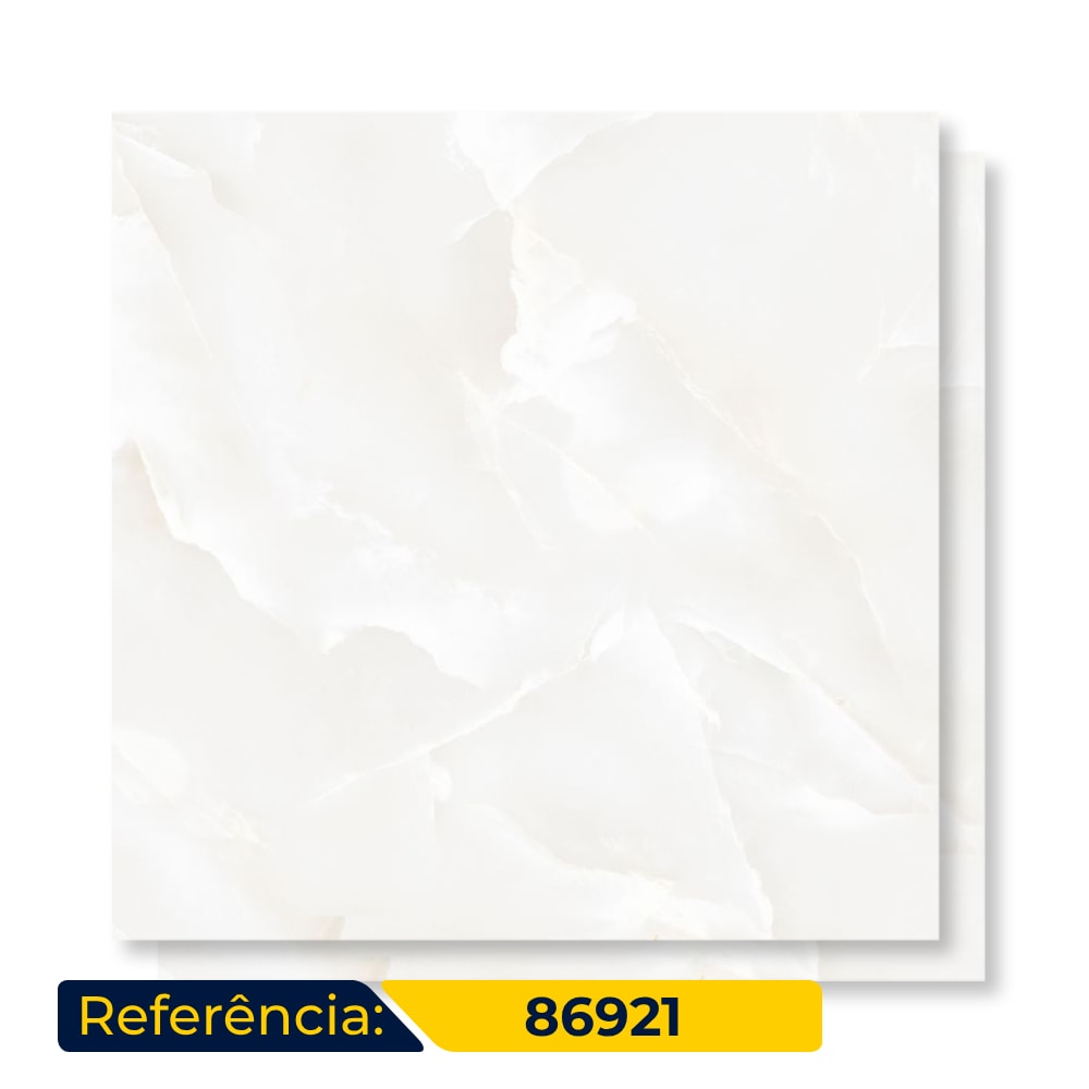 Porcelanato Polido Gaudi 81x81cm Lunaris Ice Retificado - 86921