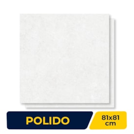 Porcelanato Polido Gaudi 81x81cm Majestic White Retificado - 82231