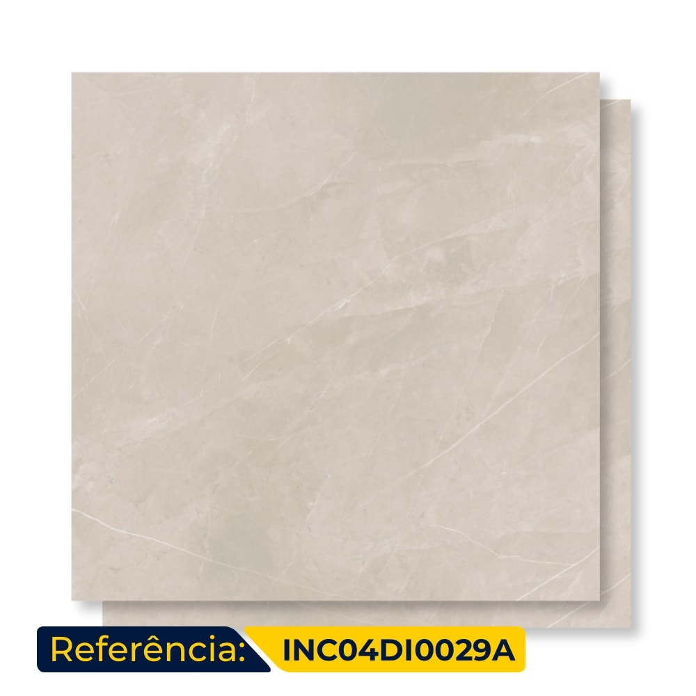 Porcelanato Polido Incepa 90x90cm Ortiz Bege Retificado - INC04DI0029