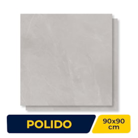 Porcelanato Polido Incepa 90x90cm Ortiz Cinza Retificado - INC04DI0027