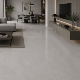 Porcelanato Polido Incepa 90x90cm Ortiz Cinza Retificado - INC04DI0027