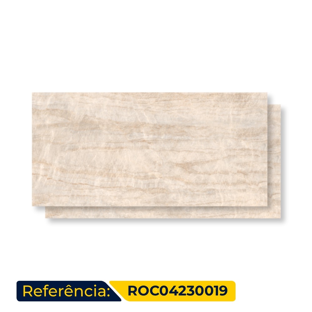 Porcelanato Polido Roca 120x250cm Taj Mahal Retificado - ROC04230019