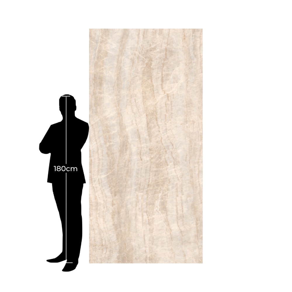 Porcelanato Polido Roca 120x250cm Taj Mahal Retificado - ROC04230019