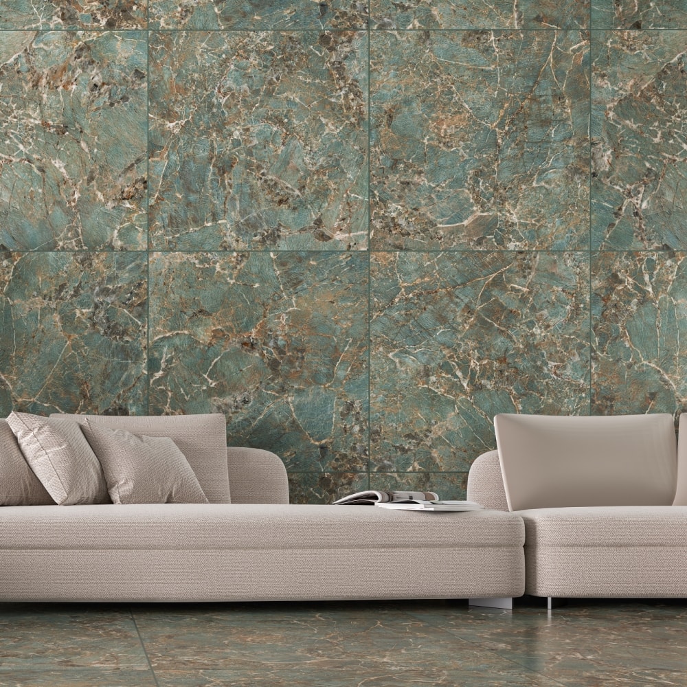 Porcelanato Polido Viarosa 71x71cm Amazonita Retificado - PTR71113