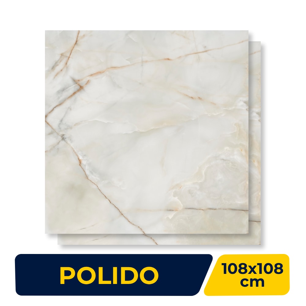 Porcelanato Polido Villagres 108x108cm Palazzo Ducale Retificado - 108043