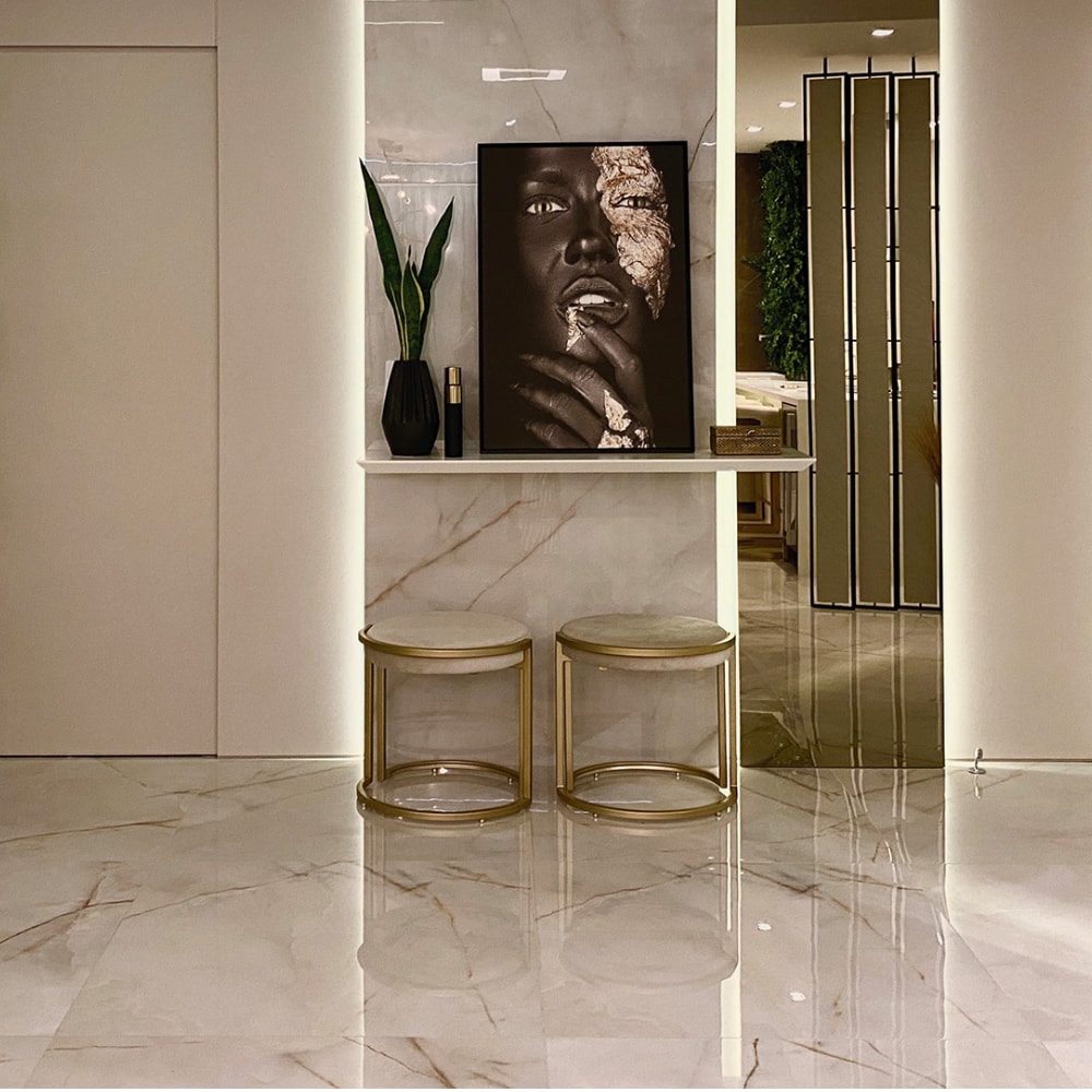 Porcelanato Polido Villagres 108x108cm Palazzo Ducale Retificado - 108043