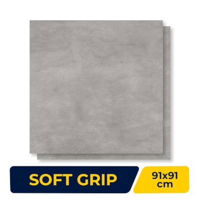 Porcelanato Soft Grip 91x91cm Caixa 2,48m² Savane Loft Gray Retificado