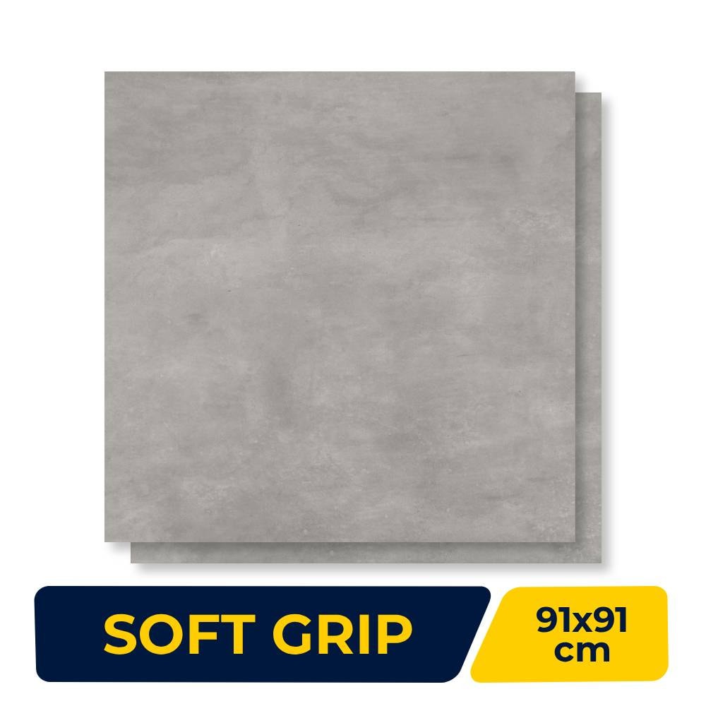 Porcelanato Soft Grip 91x91cm Caixa 2,48m² Savane Loft Gray Retificado
