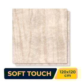 Porcelanato Soft Touch 120x120cm Caixa 2,85m² Roca Taj Mahal Retificado - ROC04DO00531