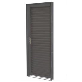 Porta de Aço Veneziana 215x80x12cm CRV Extra Abertura Direita Cinza - 992673