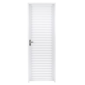 Porta de Aço Veneziana 215x84x12cm CRV Ideal Abertura Esquerda Branca - 992404