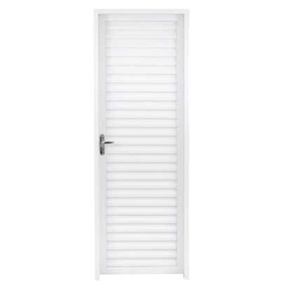 Porta de Aço Veneziana 215x84x12cm CRV Ideal Abertura Esquerda Branca - 992404