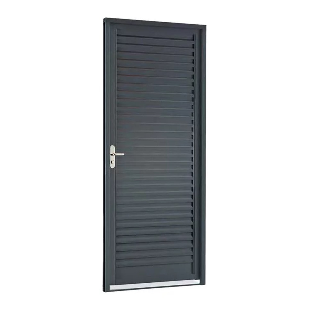 Porta de Aço Veneziana 217x87x12cm Sasazaki Belfort Abertura Direita Cinza - 66.31.374-3