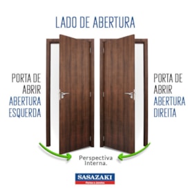 Porta de Aço Veneziana 217x87x6,5cm Sasazaki Kompacta Abertura Direita Branca - 24.12.250-6