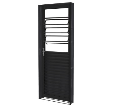 Porta de Aço Veneziana e Basculante 215x84x12cm CRV Standard Abertura Direita - 105400