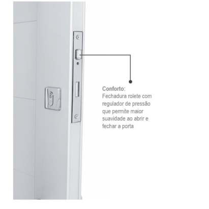 Porta de Alumínio 223,5x126,2x12cm Sasazaki Aluminium Pivotante Abertura Direita Branco - 72.44.109-5