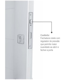 Porta de Alumínio 223,5x126,2x12cm Sasazaki Aluminium Pivotante Abertura Direita Branco - 72.44.109-5