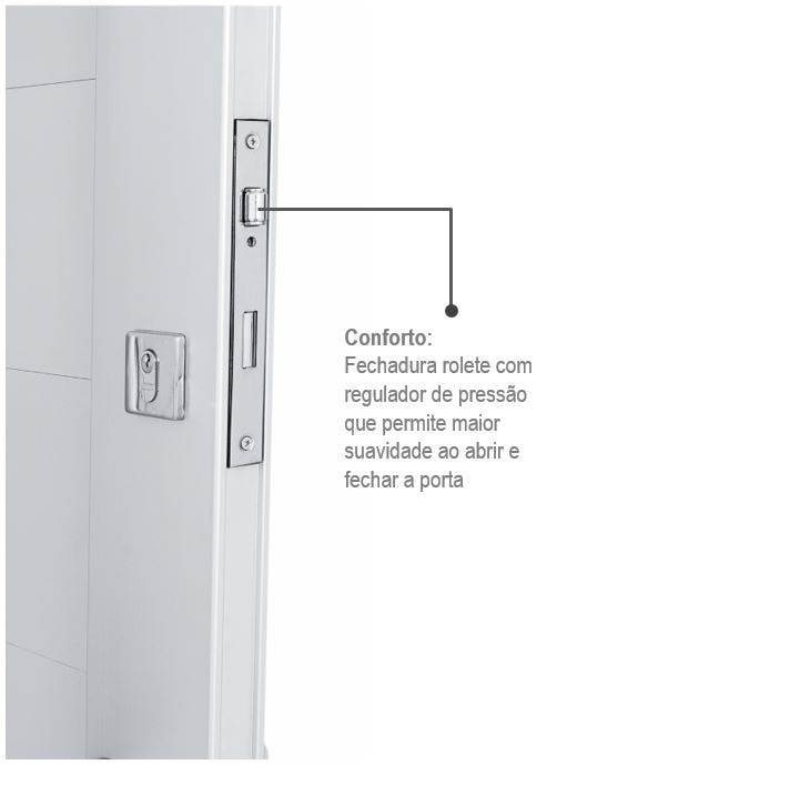 Porta de Alumínio 223,5x126,2x12cm Sasazaki Aluminium Pivotante Abertura Esquerda Branco - 72.44.110-9