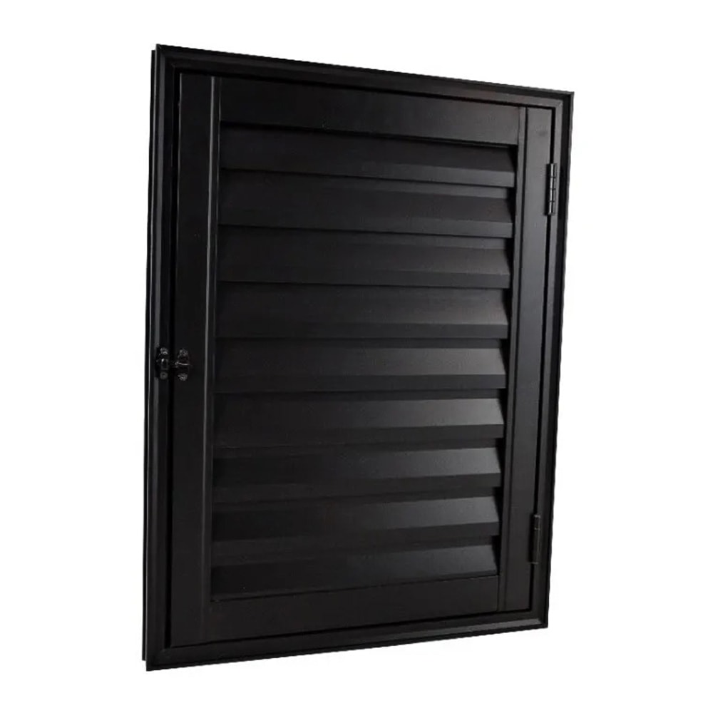 Porta de Alumínio Alçapão 60x60x4,7cm CRV Black Nobre Preta - 995997