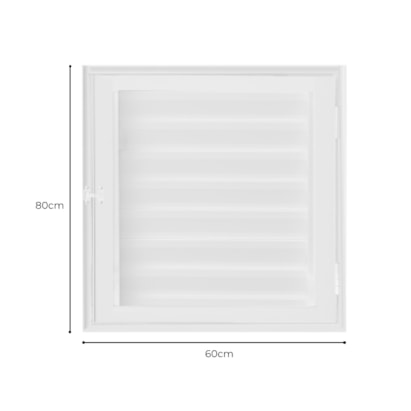 Porta de Alumínio Alçapão 60x80x12cm CRV Standard Branca - 997848