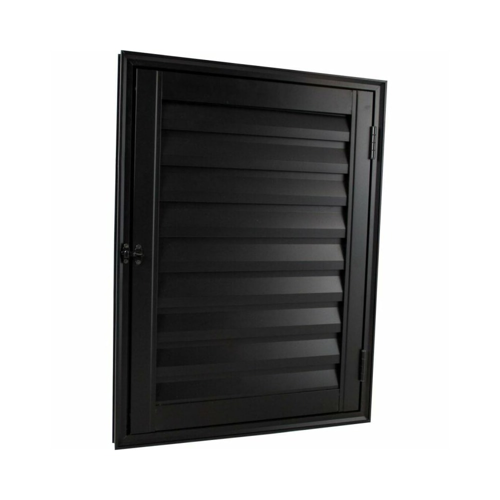 Porta de Alumínio Alçapão 80x60x4,5cm CRV Black Nobre Preta - 995797