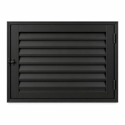 Porta de Alumínio Alçapão 80x60x4,5cm CRV Black Nobre Preta - 995797