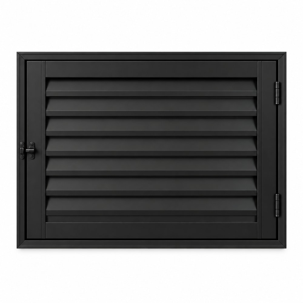 Porta de Alumínio Alçapão 80x60x4,5cm CRV Black Nobre Preta - 995797
