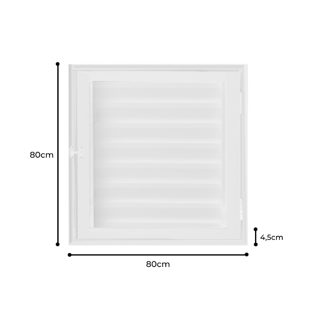 Porta de Alumínio Alçapão 80x80x4,5cm CRV Nobre Branca - 697055