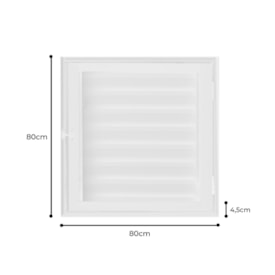 Porta de Alumínio Alçapão 80x80x4,5cm CRV Nobre Branca - 697055