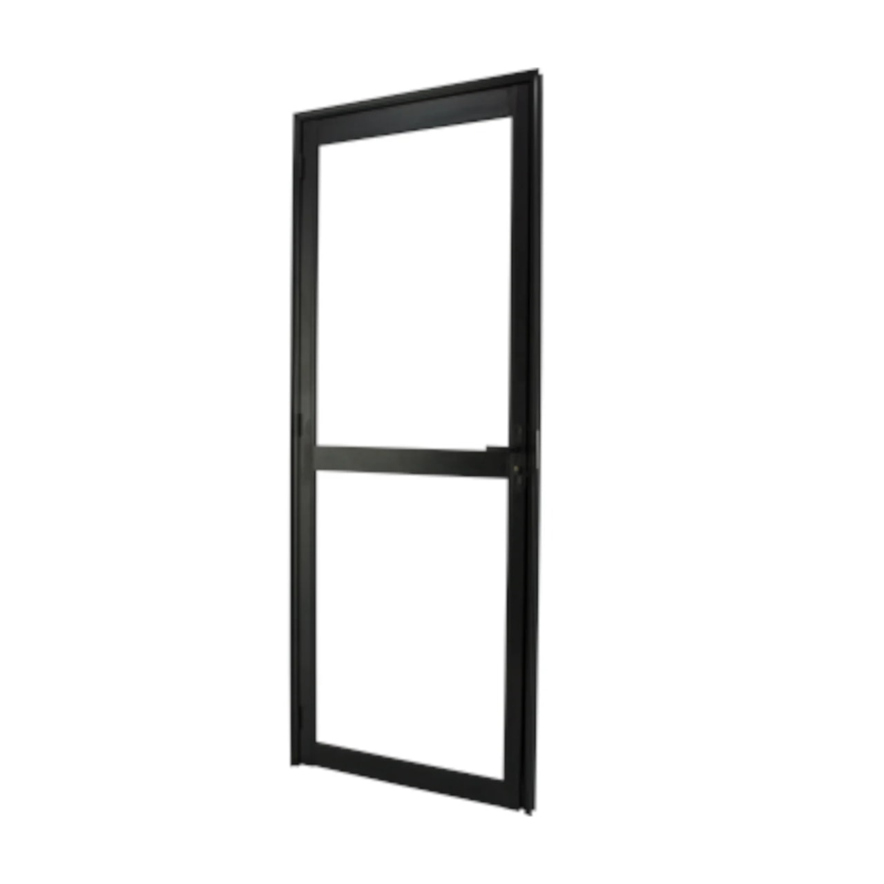 Porta de Alumínio com Vidro 210x80x4,7cm CRV Black Nobre Abertura Direita Preta - 995434