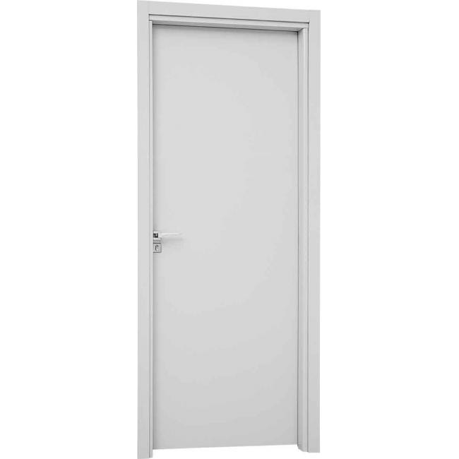 Porta de Alumínio Interna 215x86x14cm Sasazaki Aluminium Abertura Esquerda Branca - 72.02.102-9