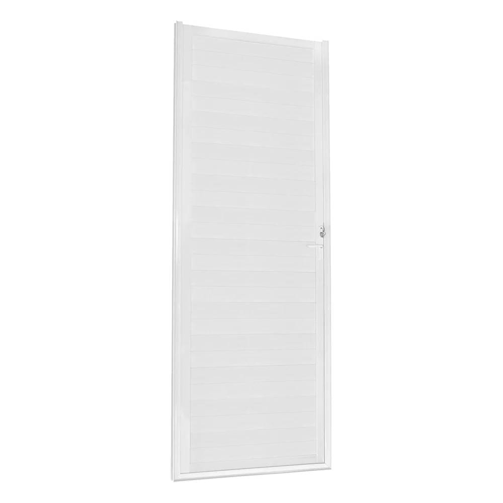Porta de Alumínio Lambril 100X215X4.7cm CRV Nobre Abertura Direita Branca - 993554