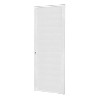 Porta de Alumínio Lambril 100X215X4.7cm CRV Nobre Abertura Esquerda Branca - 993555