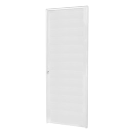 Porta de Alumínio Lambril 215x70x4,7cm CRV Nobre Abertura Esquerda Branca - 600395