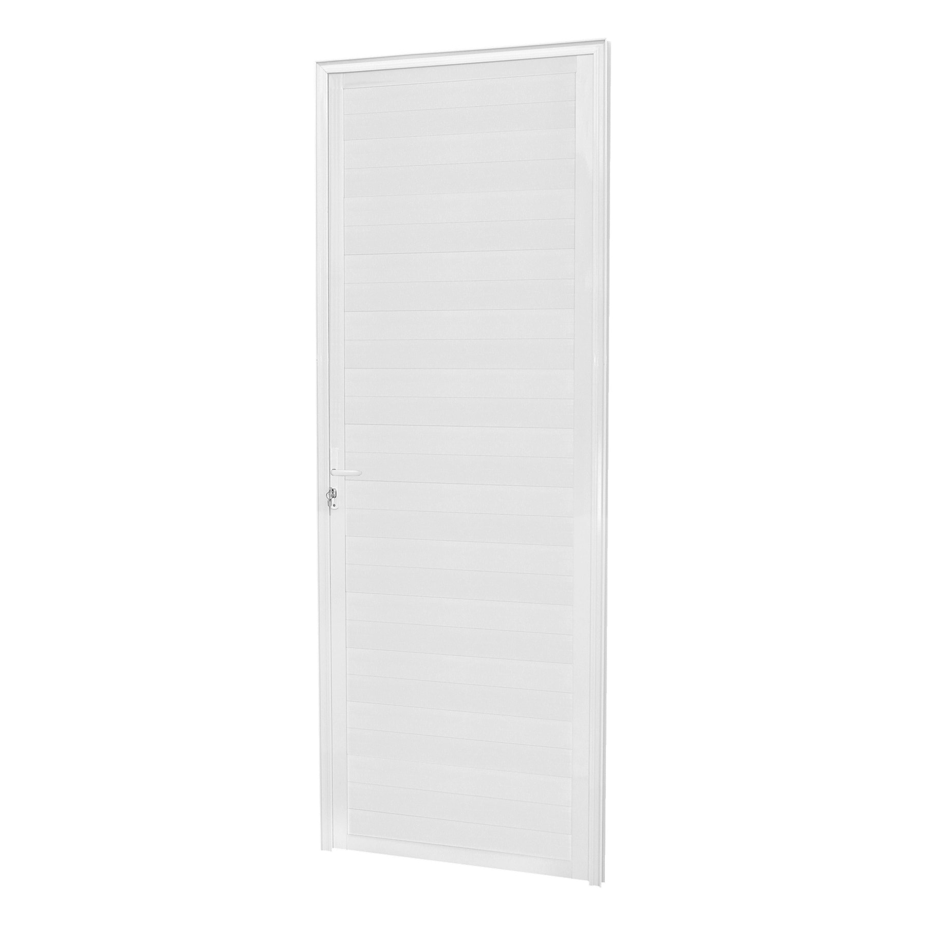 Porta de Alumínio Lambril 215x80x4,7cm CRV Nobre Abertura Direita Branca - 600396