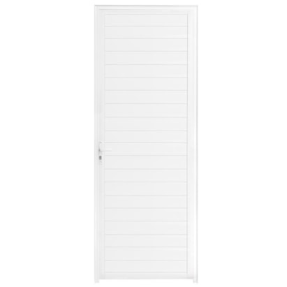 Porta de Alumínio Lambril 215x80x4,7cm CRV Nobre Abertura Esquerda Branca - 600397