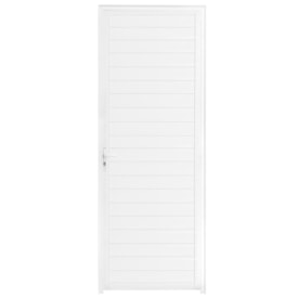Porta de Alumínio Lambril 215x80x4,7cm CRV Nobre Abertura Esquerda Branca - 600397