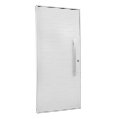 Porta de Alumínio Pivotante 215x100x4,7cm CRV Nobre Abertura Direita Branca - 994975