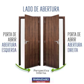 Porta de Alumínio Veneziana 215x87x3,15cm Sasazaki Alumislim Abertura Esquerda Branca - 78.41.108-2