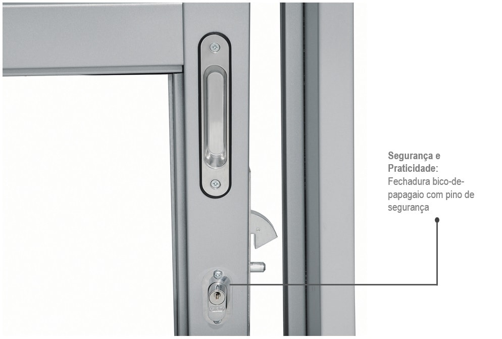 Porta de Correr Balcão em Aço 217x200x16,5cm Sasazaki Multiflex Prátika 6 Folhas Branca - 26.35.003-4