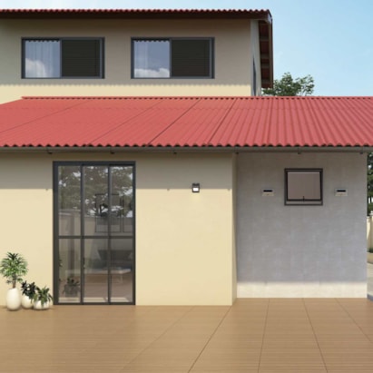 Porta de Correr em Alumínio 210x150x10cm CRV Black Nobre 3 Folhas Preta - 995440