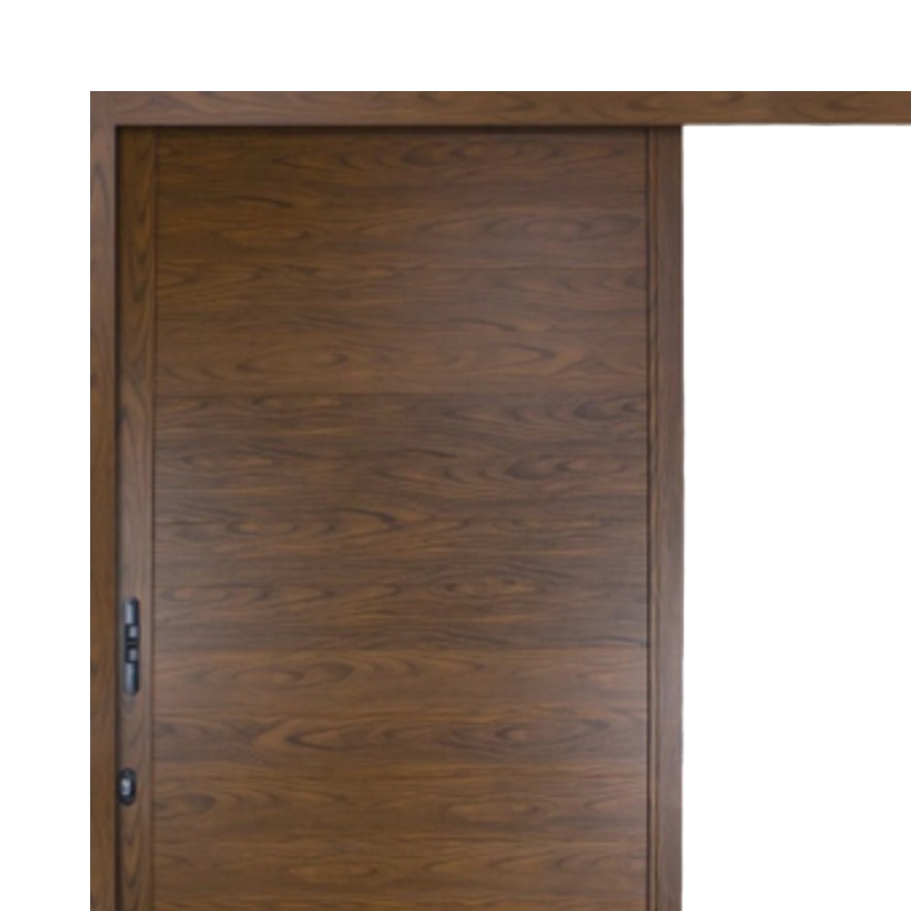 Porta de Correr Suspensa Lambril Alumínio 80x210x08cm Crv Nobre Amadeirada - 996835