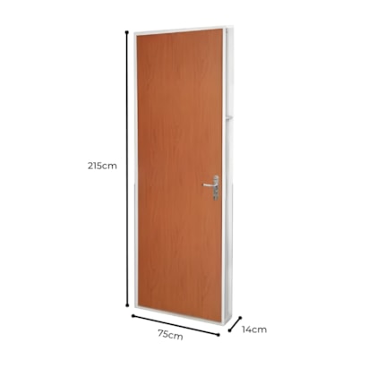 Porta de Duraplac 75x215x14cm CRV Inova Abertura Direita Mogno - 995381