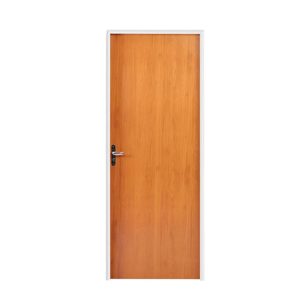 Porta de Madeira Com Batente de Alumínio 213X84X3cm Abertura Direita CRV Classic Mogno - 994994