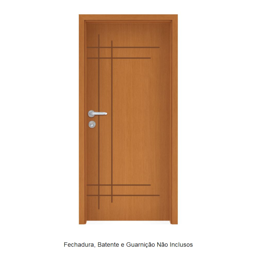 Porta de Madeira Frisada Abrilar Curupixa 70cm PSS14 B3,5 - 11915