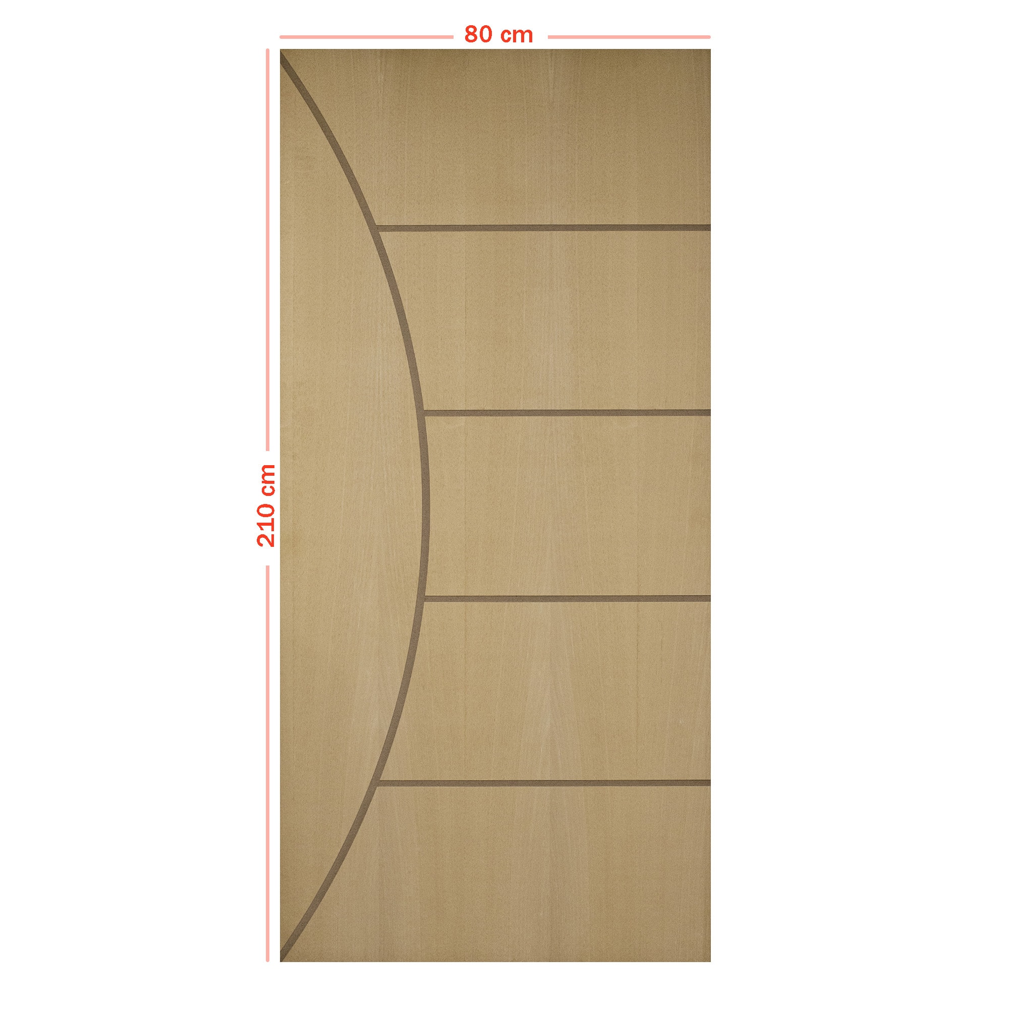 Porta de Madeira Frisada Fabripal Curupixa Inove 210x80cm PSS06 - FA-207